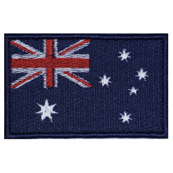 Parche bordado de la bandera de Australia cosido a mano # 1